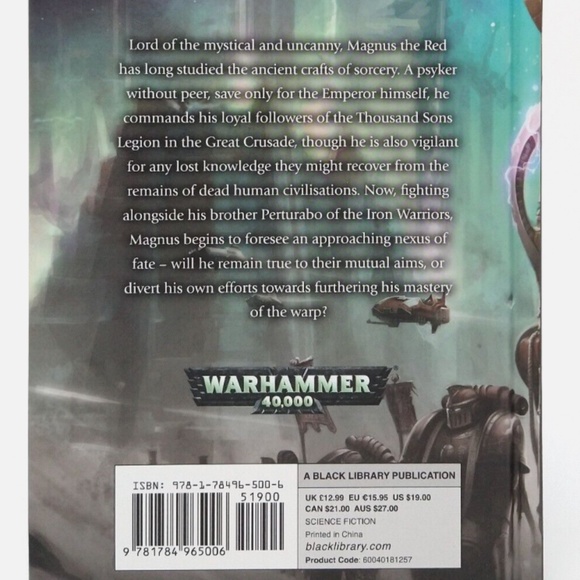 The Horus Heresy: Magnus The Red:Master of Prospero Warhammer 40K 2017 Hardcover - Picture 4 of 5